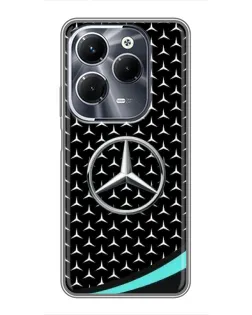 Чехол для Infinix Hot 40 Play с картинкой «Mercedes — бирюзовый акцент»