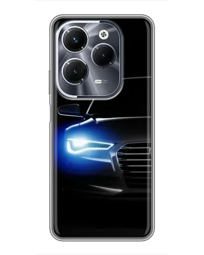 Чехол для Infinix Hot 40 Play с картинкой «Неоновый взгляд Audi»
