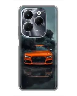 Чехол для Infinix Hot 40 Play с картинкой «Audi в облаках дыма»