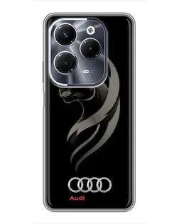 Чехол для Infinix Hot 40 Play с картинкой «Графика — пантера и Audi»