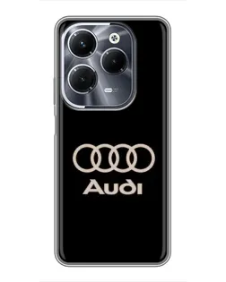 Чехол для Infinix Hot 40 Play с картинкой «Audi — золотой логотип»