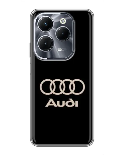Чехол для Infinix Hot 40 Play с картинкой «Audi — золотой логотип»