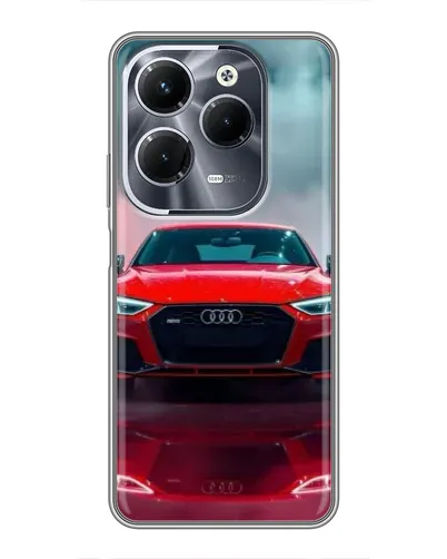 Чехол для Infinix Hot 40 Play с картинкой «Audi RS — красный стиль»
