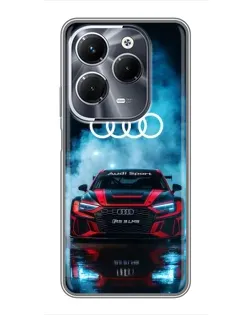 Чехол для Infinix Hot 40 Play с картинкой «Audi Sport — неон»