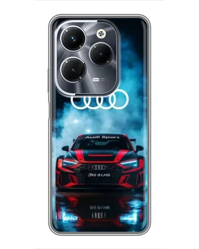 Чехол для Infinix Hot 40 Play с картинкой «Audi Sport — неон»