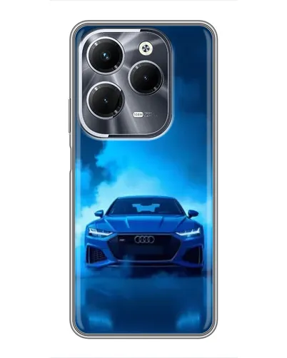 Чехол для Infinix Hot 40 Play с картинкой «Audi — голубая энергия»