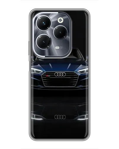 Чехол для Infinix Hot 40 Play с картинкой «Audi — ночное отражение»