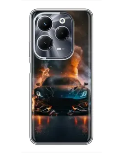 Чехол для Infinix Hot 40 Play с картинкой «Lamborghini дымная эстетика»