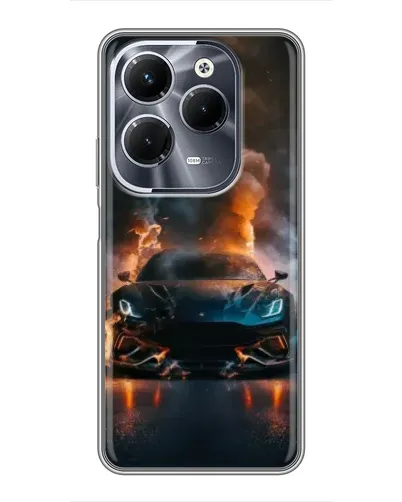 Чехол для Infinix Hot 40 Play с картинкой «Lamborghini дымная эстетика»