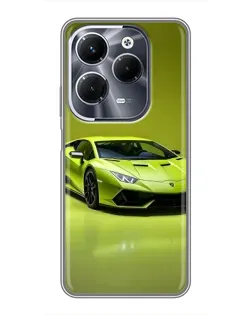 Чехол для Infinix Hot 40 Play с картинкой «Салатовый Lamborghini Huracan»