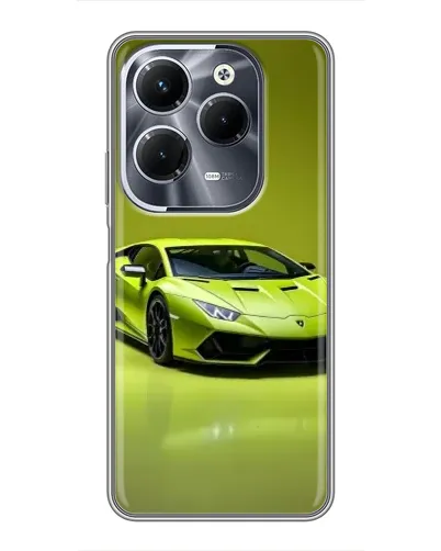 Чехол для Infinix Hot 40 Play с картинкой «Салатовый Lamborghini Huracan»