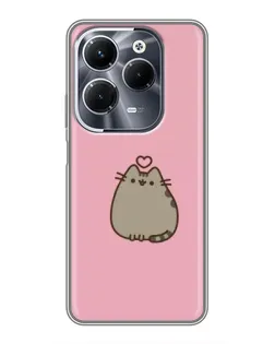 Чехол для Infinix Hot 40 Play с картинкой «Pusheen сердце»