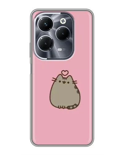 Чехол для Infinix Hot 40 Play с картинкой «Pusheen сердце»