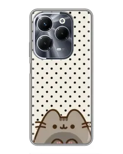 Чехол для Infinix Hot 40 Play с картинкой «Пушин в горошек»