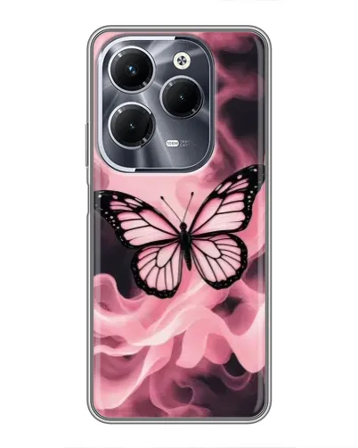 Чехол для Infinix Hot 40 Play с картинкой «Бабочка в дыму»