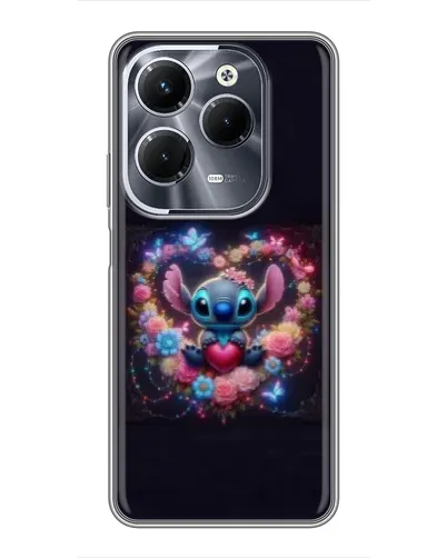 Чохол для Infinix Hot 40 Play з картинкою «Stitch у квітах» Чохол для Infinix Hot 40 Play з картинкою «Stitch у квітах»
