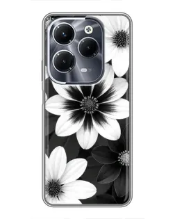 Чехол для Infinix Hot 40 Play с картинкой «Монохромные астры» Чехол для Infinix Hot 40 Play с картинкой «Монохромные астры»