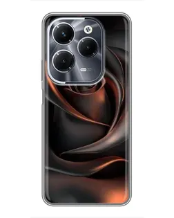 Чехол для Infinix Hot 40 Play с картинкой «Шелковая черная роза» Чехол для Infinix Hot 40 Play с картинкой «Шелковая черная роза»