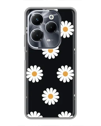 Чехол для Infinix Hot 40 Play с картинкой «Ромашки на черном» Чехол для Infinix Hot 40 Play с картинкой «Ромашки на черном»