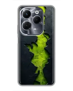 Чехол для Infinix Hot 40 Play с картинкой «Салатовый разлом скалы»