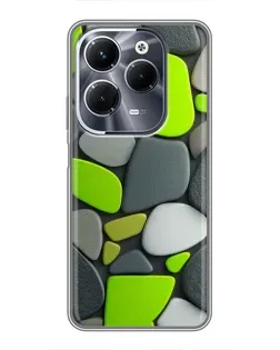 Чехол для Infinix Hot 40 Play с картинкой «Яркая неоновая галька»