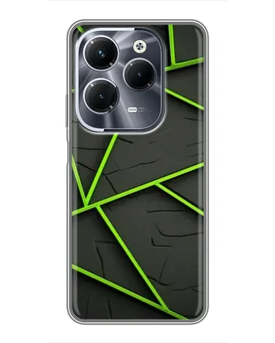 Чехол для Infinix Hot 40 Play с картинкой «Зеленые геометрические линии»