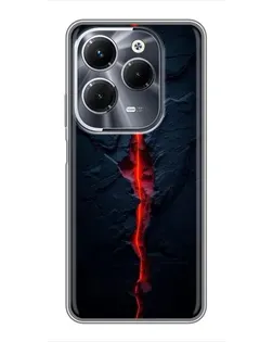 Чехол для Infinix Hot 40 Play с картинкой «Kрасная лавовая трещина»