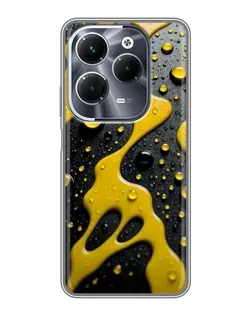 Чехол для Infinix Hot 40 Play с картинкой «Жидкое желтое золото»