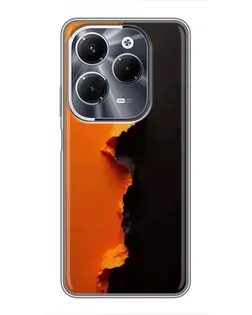 Чехол для Infinix Hot 40 Play с картинкой «Оранжевый разлом»