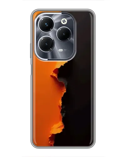 Чехол для Infinix Hot 40 Play с картинкой «Оранжевый разлом»