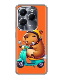 Чохол для Infinix Hot 40 Play з картинкою «Капібара на скутері» Чохол для Infinix Hot 40 Play з картинкою «Капібара на скутері»