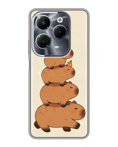 Чехол для Infinix Hot 40 Play с картинкой «Башня из капибар»