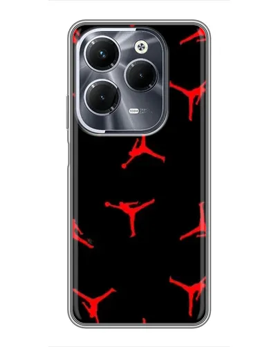 Чехол для Infinix Hot 40 Pro с картинкой «Jordan Red Pattern» Чехол для Infinix Hot 40 Pro с картинкой «Jordan Red Pattern»
