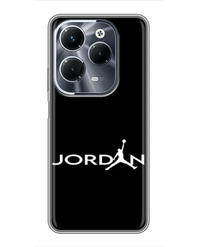 Чехол для Infinix Hot 40 Pro с картинкой «Jordan White Logo» Чехол для Infinix Hot 40 Pro с картинкой «Jordan White Logo»