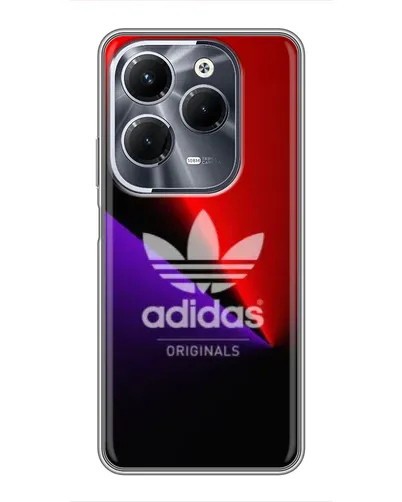 Чехол для Infinix Hot 40 Pro с картинкой «Adidas Red Neon» Чехол для Infinix Hot 40 Pro с картинкой «Adidas Red Neon»