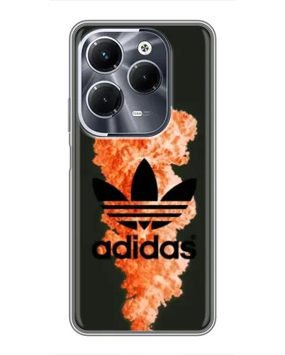 Чехол для Infinix Hot 40 Pro с картинкой «Оранжевый дым Adidas» Чехол для Infinix Hot 40 Pro с картинкой «Оранжевый дым Adidas»
