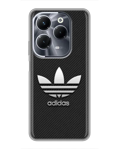 Чехол для Infinix Hot 40 Pro с картинкой «Adidas Карбоновая текстура» Чехол для Infinix Hot 40 Pro с картинкой «Adidas Карбоновая текстура»