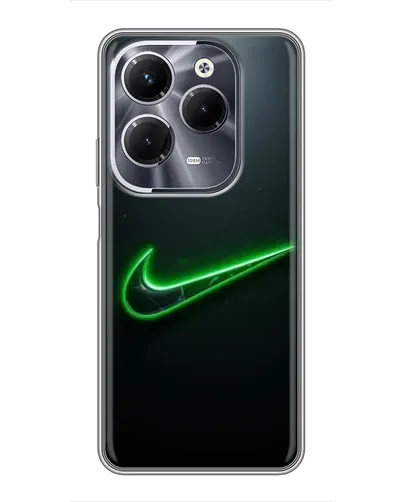 Чехол для Infinix Hot 40 Pro с картинкой «Неоновый контур Nike»