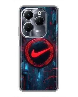 Чехол для Infinix Hot 40 Pro с картинкой «Техногенный стиль Nike»
