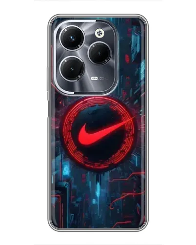 Чехол для Infinix Hot 40 Pro с картинкой «Техногенный стиль Nike»