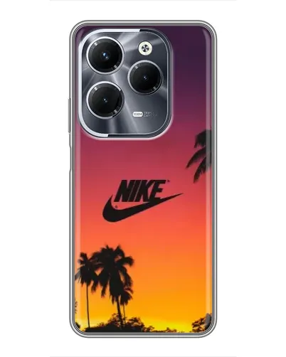 Чехол для Infinix Hot 40 Pro с картинкой «Nike на закате солнца»