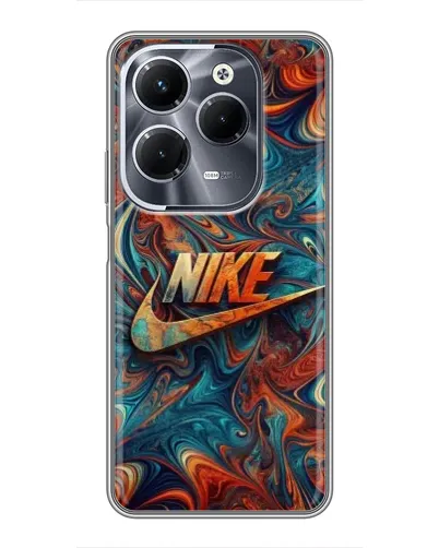 Чехол для Infinix Hot 40 Pro с картинкой «Nike в абстракции»