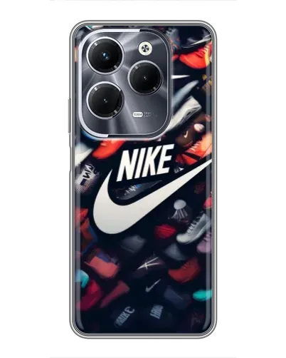 Чехол для Infinix Hot 40 Pro с картинкой «Коллекция кроссовок Nike»