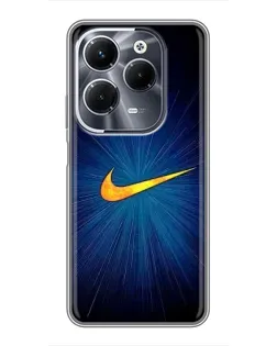 Чехол для Infinix Hot 40 Pro с картинкой «Синий пульс Nike»