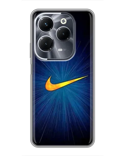 Чехол для Infinix Hot 40 Pro с картинкой «Синий пульс Nike» Чехол для Infinix Hot 40 Pro с картинкой «Синий пульс Nike»