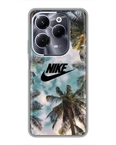Чехол для Infinix Hot 40 Pro с картинкой «Тропический принт Nike» Чехол для Infinix Hot 40 Pro с картинкой «Тропический принт Nike»