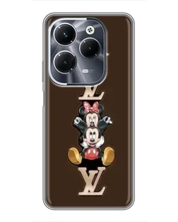 Чехол для Infinix Hot 40 Pro с картинкой «LV и Микки Маус»