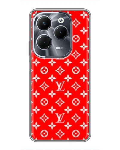 Чехол для Infinix Hot 40 Pro с картинкой «Яркий паттерн LV» Чехол для Infinix Hot 40 Pro с картинкой «Яркий паттерн LV»