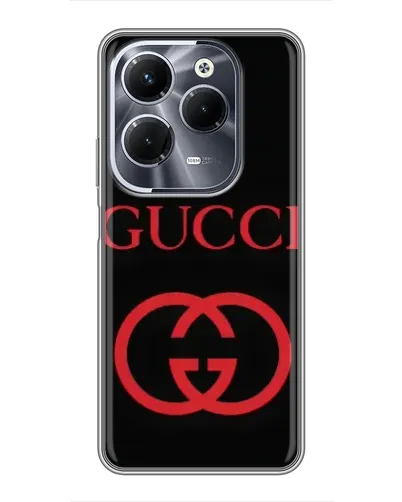 Чехол для Infinix Hot 40 Pro с картинкой «Gucci — красный логотип» Чехол для Infinix Hot 40 Pro с картинкой «Gucci — красный логотип»