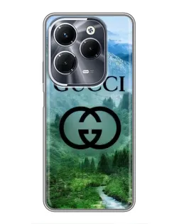 Чехол для Infinix Hot 40 Pro с картинкой «Gucci — горный пейзаж»